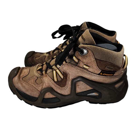 Lowa Mens Renegade Mid Hiking Boots Size 7 EU 38 Brown Vibram Goretex - Picture 4 of 16